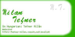 milan tefner business card